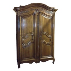 French Louis XV Armoire w/ Cabinetry