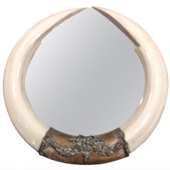 Ivory Tusk Framed  Mirror