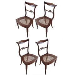 Set of Four Italian Dining Chairs Antique Set of Four Italian Dining Chairs