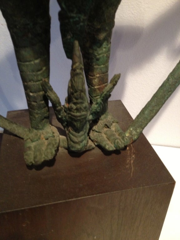 Bronze Thailand Statue Of Nok Tantima Bird