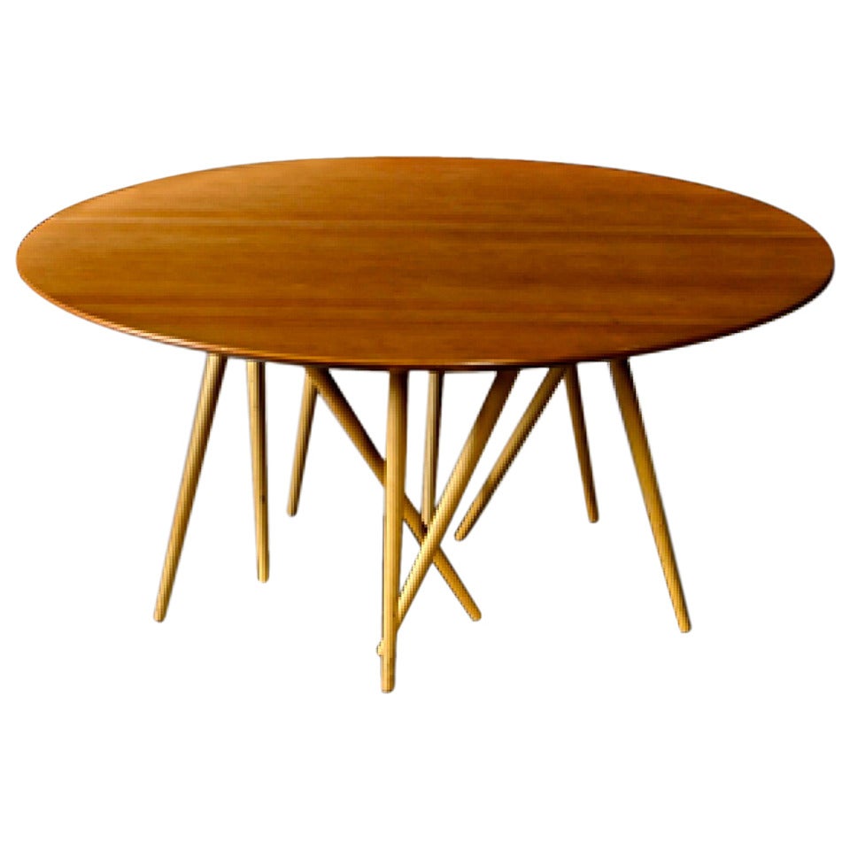 Low Table in Maple, Birch and Lacquered Wood by Lawrence Laske