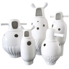 COLLECTION OF SHOWTIME PORCELAIN VASES BY JAMIE HAYON
