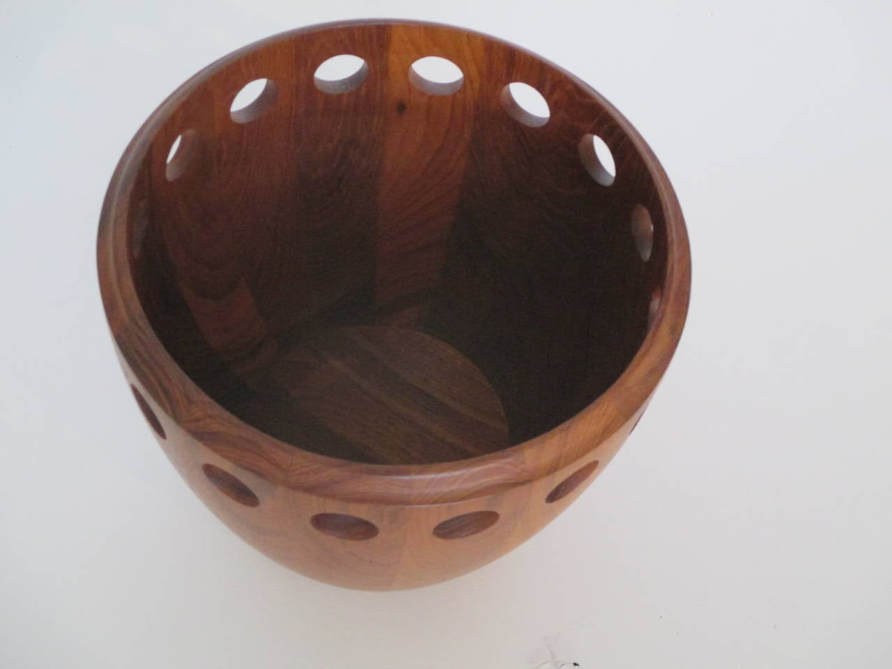 Modern Danish Staved Teak Bowl by Jens Quistgaard For Sale