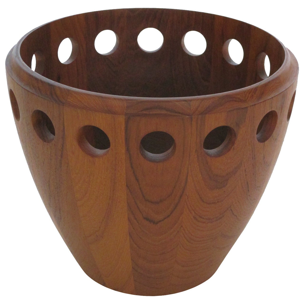 Danish Staved Teak Bowl by Jens Quistgaard For Sale