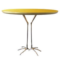 SMALL TABLE GOLD LEAFED W/BRASS LEGS  by Meret Oppenheim