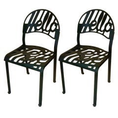 PAIR OF (HELLO THERE CHAIRS) BY JEREMY HARVEY