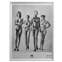 HELMUT NEWTON  -  a LARGE FRAMED EXHIBITION POSTER - ITALY 1994