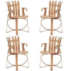 Set Of Four (Hat Trick) Frank Gehry Arm Chairs