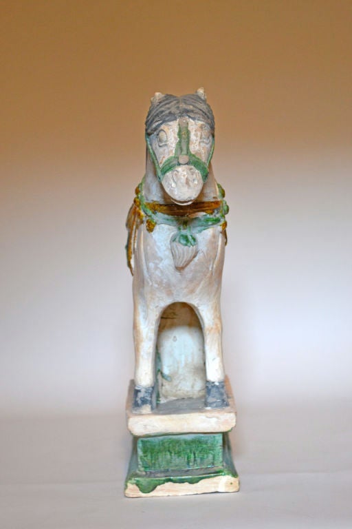 Chinese Ming Dynasty Horse on Plinth For Sale