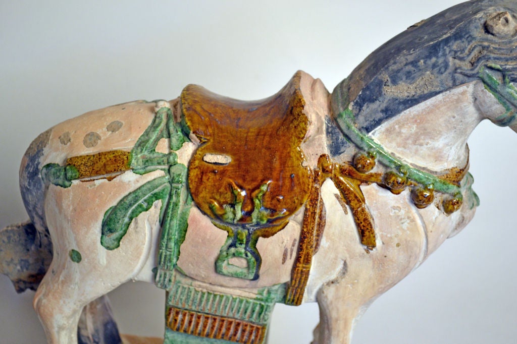 18th Century and Earlier Ming Dynasty Horse on Plinth For Sale