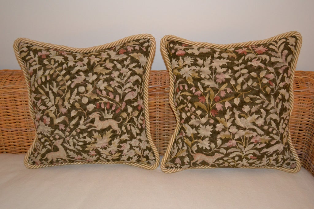 Antique Needlepoint Pillows