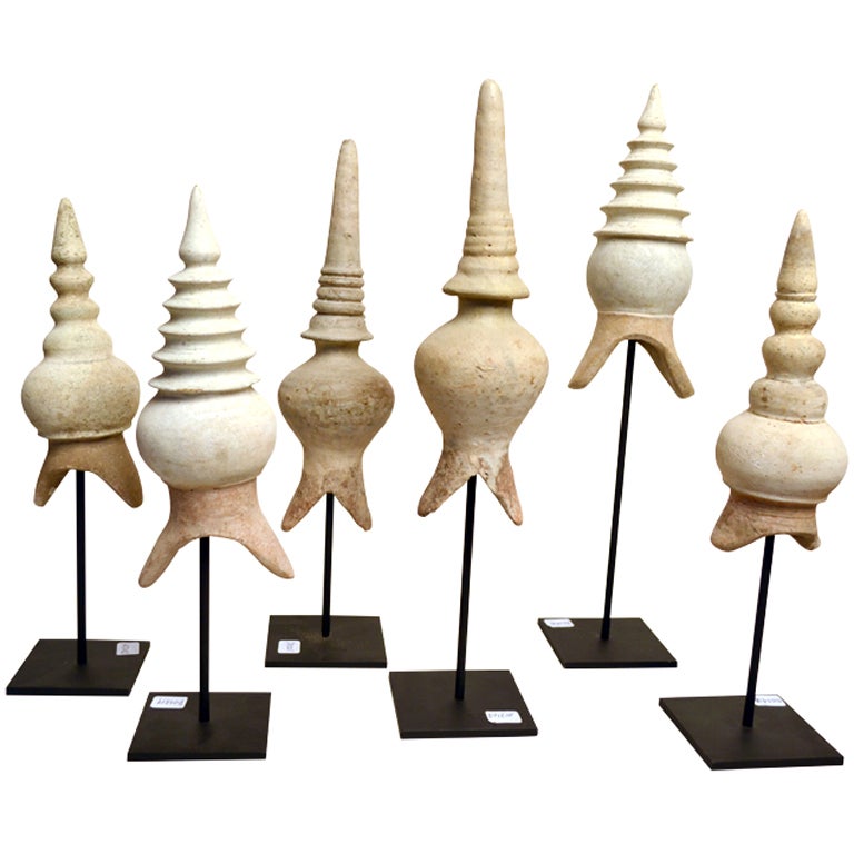 Sukothai Antique Celadon Finials For Sale