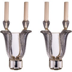 Cut Crystal and Mirrored Sconces
