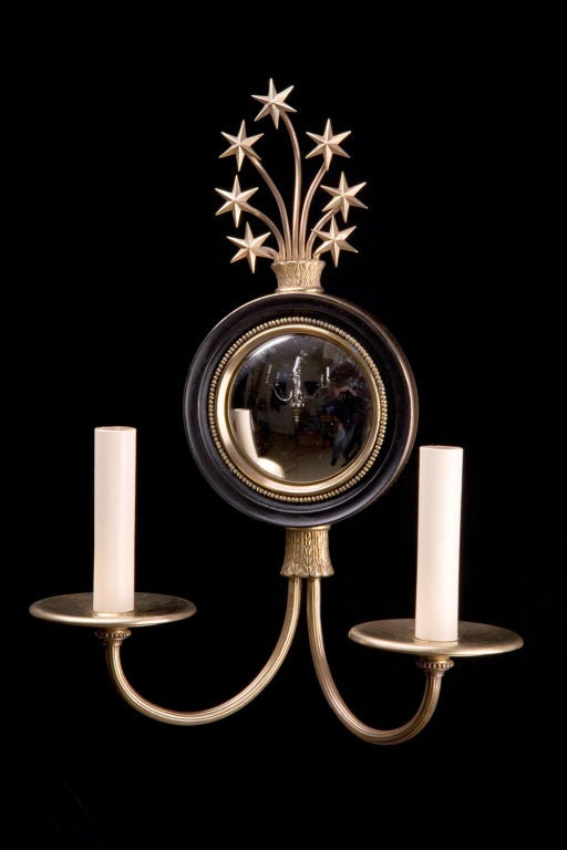 Pair of Federal style sconces, American, circa 1920.