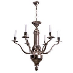 Silvered bronze chandelier