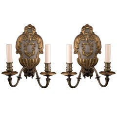 Antique Armorial style sconces