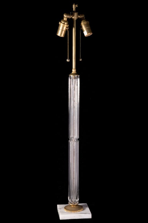 Glass column lamps