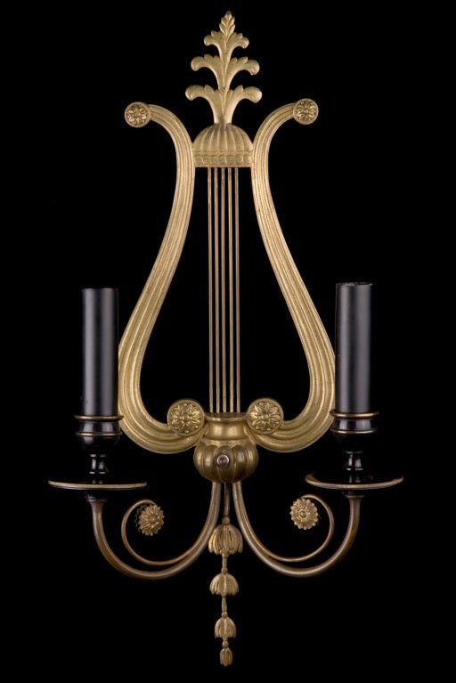 Lyre Back Sconces