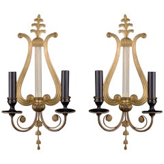Lyre Back Sconces