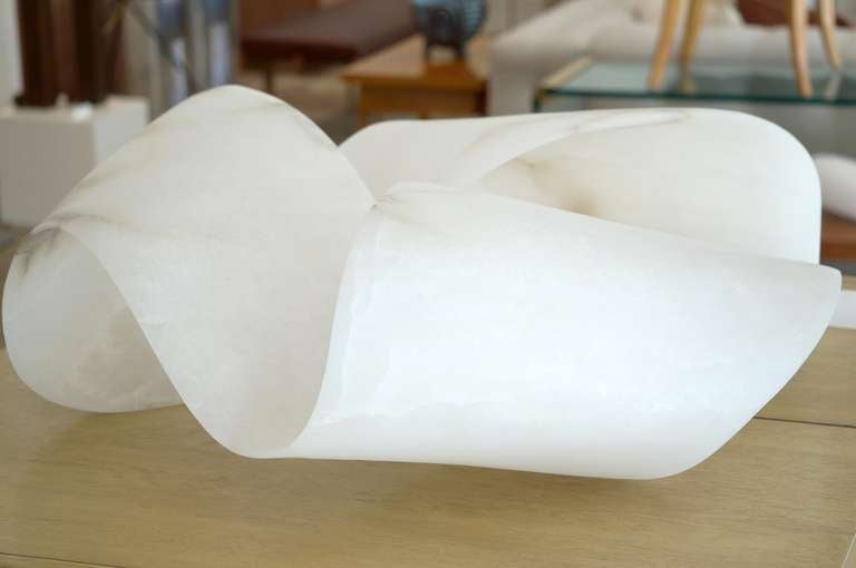 Contemporary Great White Alabaster Sculpture