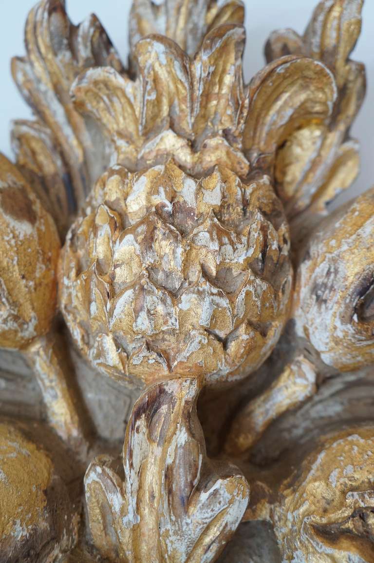 20th Century Hand-Carved Giltwood Sconces For Sale