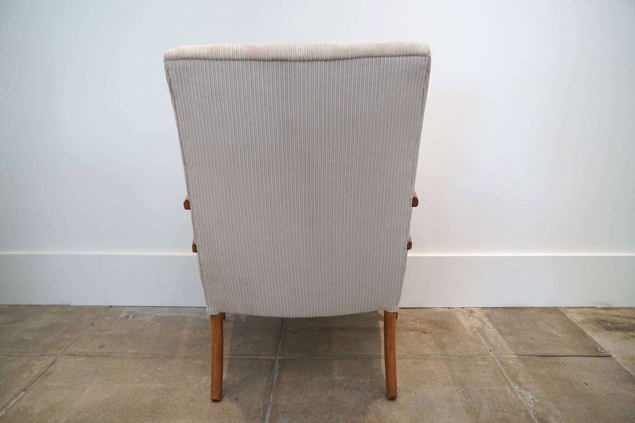 20th Century American Sabre Leg Armchair For Sale