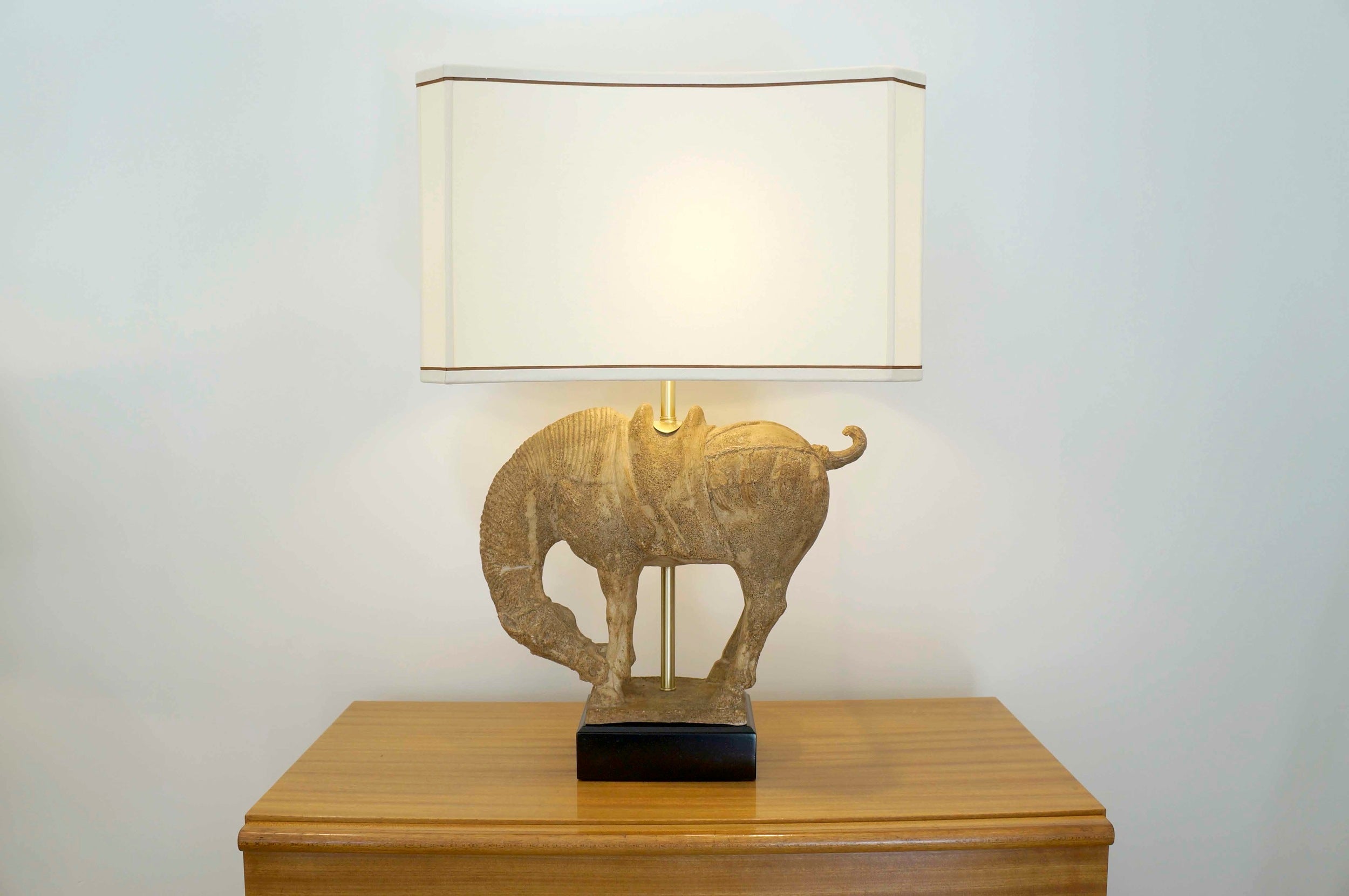 Clay Horse Table Lamp For Sale