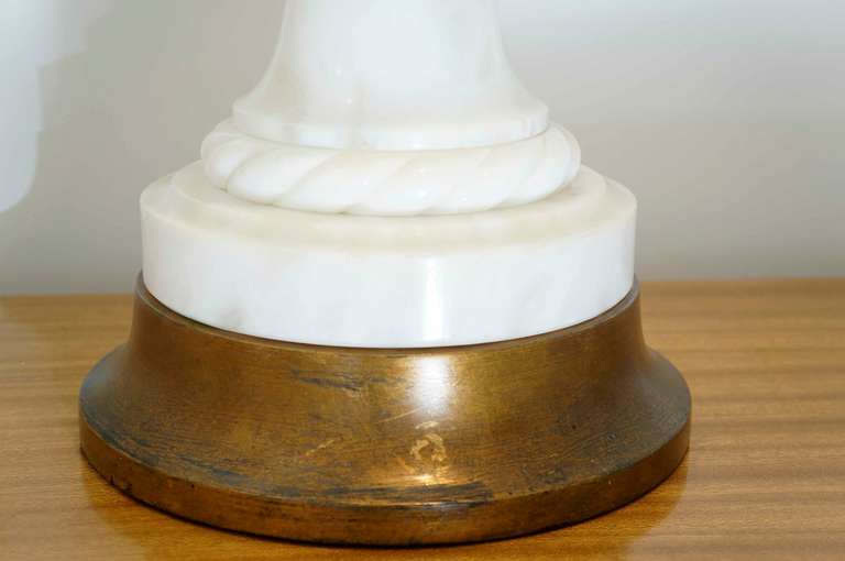 Metal Monumental Italian Alabaster Lamp