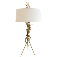 Twisted Brass Wire / Tripod Table Lamp 