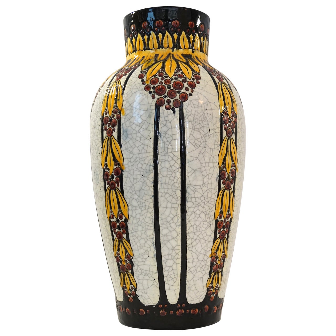 Tall Charles Catteau Vase For Sale