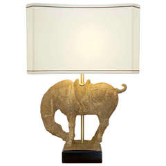 Clay Horse Table Lamp