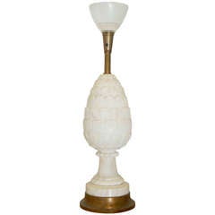 Monumental Italian Alabaster Lamp