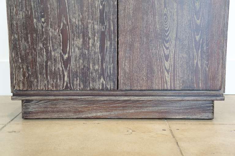 American Cerused Oak Two Door Cabinet