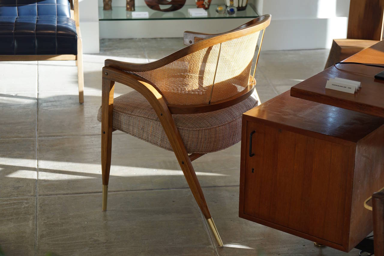 Ash Pair of Edward Wormley Chairs # 5480 For Dunbar