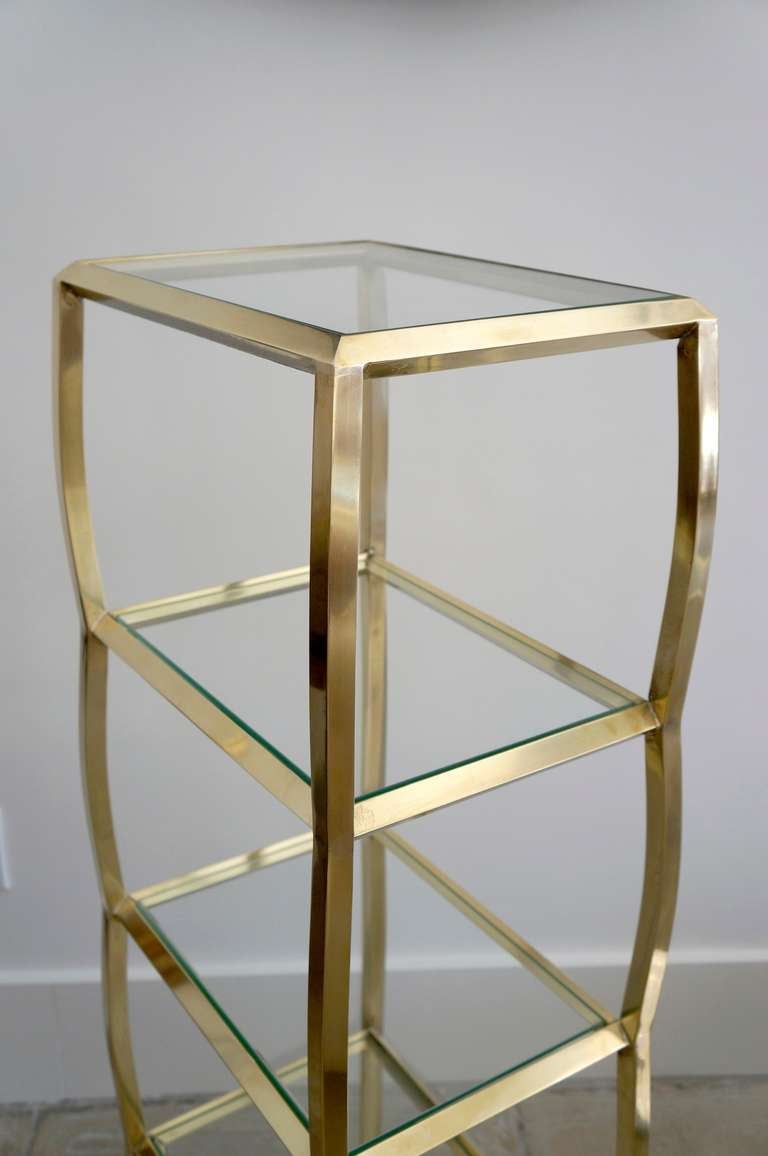 Italian Brass Etagere In Good Condition In Los Angeles, CA