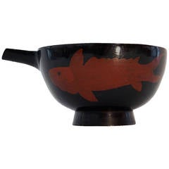Large Japanese Lacquer Vessel