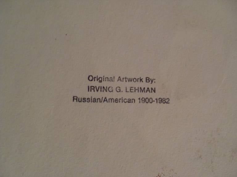 Irving Lehman Modernist Original Work on Paper For Sale 2