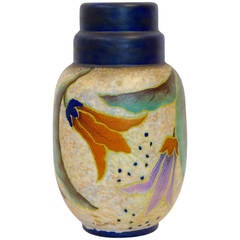 French Art Deco Ceramic Vase by M. Fontinelle 5
