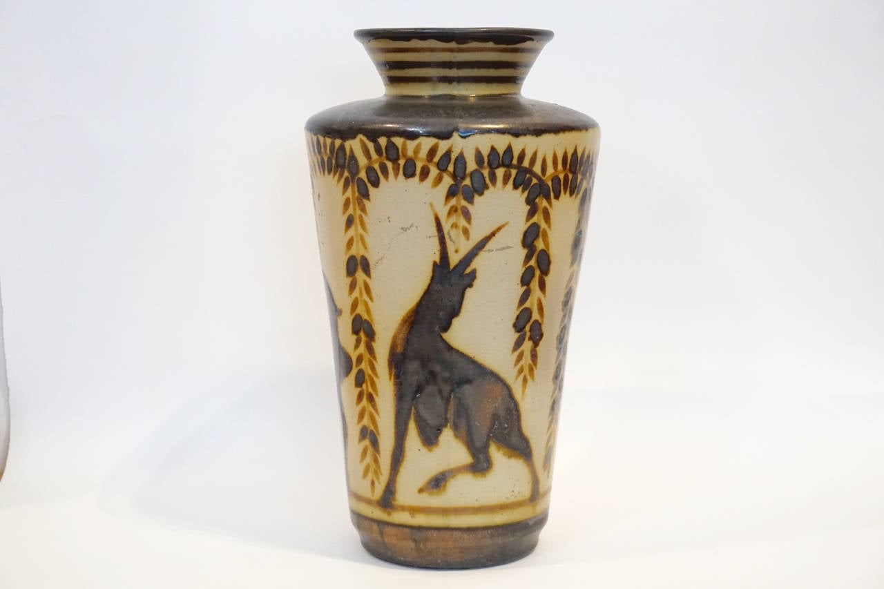 Large glazed vase by Atelier Primavera au Printemps. From the private collection of Richard & Merle Haber.