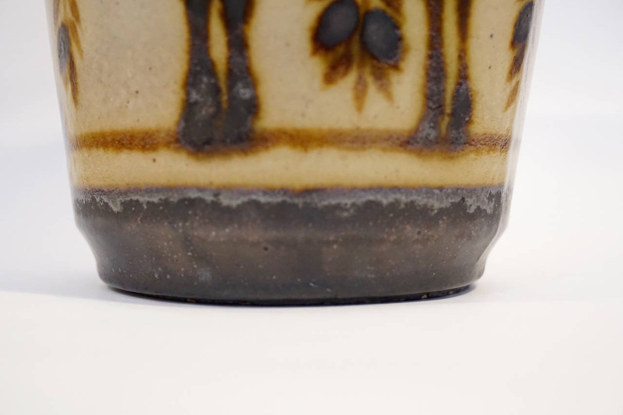 Large Glazed Ceramic Vase by Primavera For Sale 1