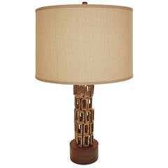 Bronze Sculptural Table Lamp