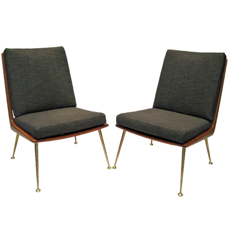 Pair of Modernist Boomerang Chairs