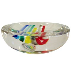 Heavy Cased Glass Bowl
