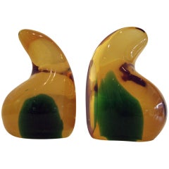 Pair of Abstract Figured Book Ends