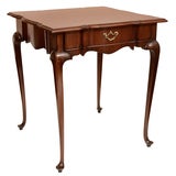 Queen Anne-Style Mahogany End Table, England, c. 1920