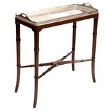Edwardian Silverplate Galleried Drinks Tray Table, c. 1900