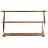 Brass & Oak Campaign Shelf, England, Mid 19th Century