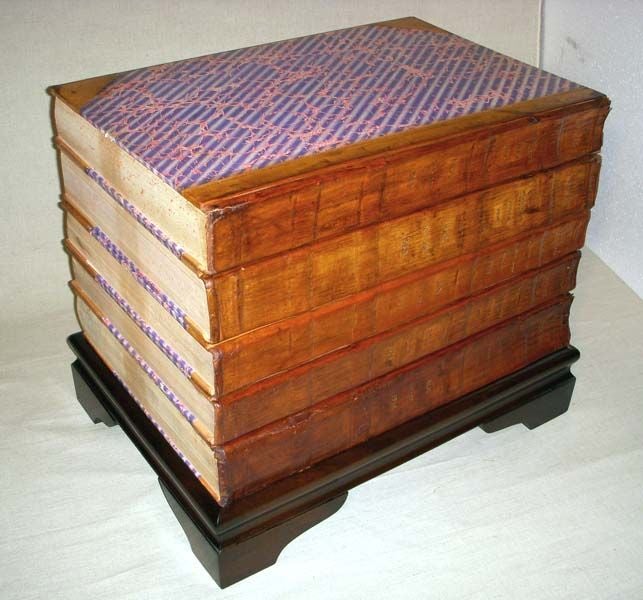 End Table Made from a Stack of Bound Newspapers, c. 1959