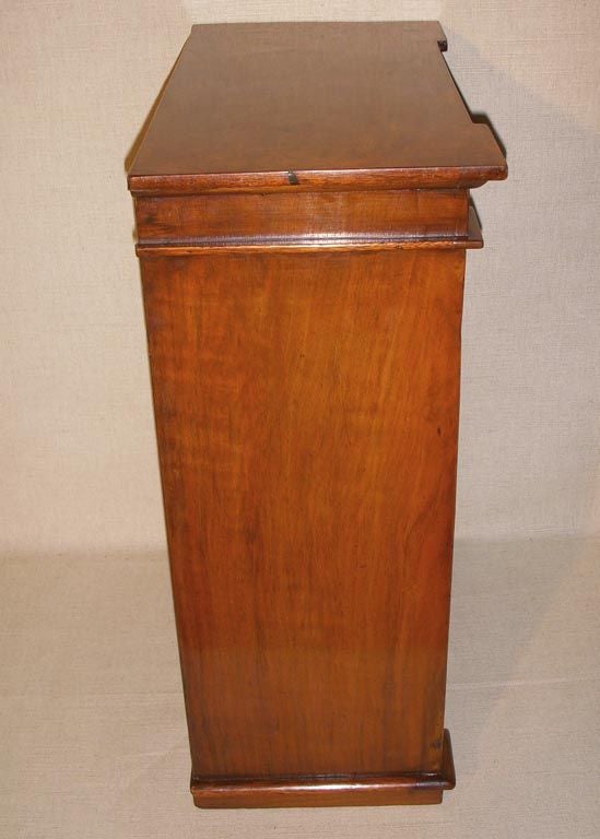 Miniature Walnut Wellington Chest/End Table, England, 19th Century 4