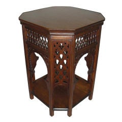 Mahogany Two Tier Moorish-Style Table, England, c. 1900